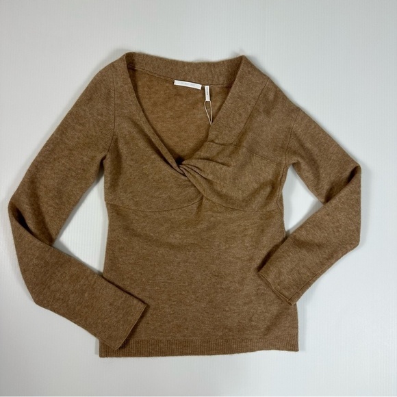 Helmut Lang Sz M Bungee Cold Shoulder Wool Blend Sweater NWT - Picture 8 of 14